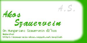 akos szauervein business card
